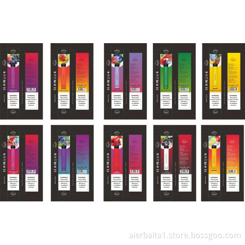 2021 10 Flavors 1600 Puffs Disposable Vape Pen